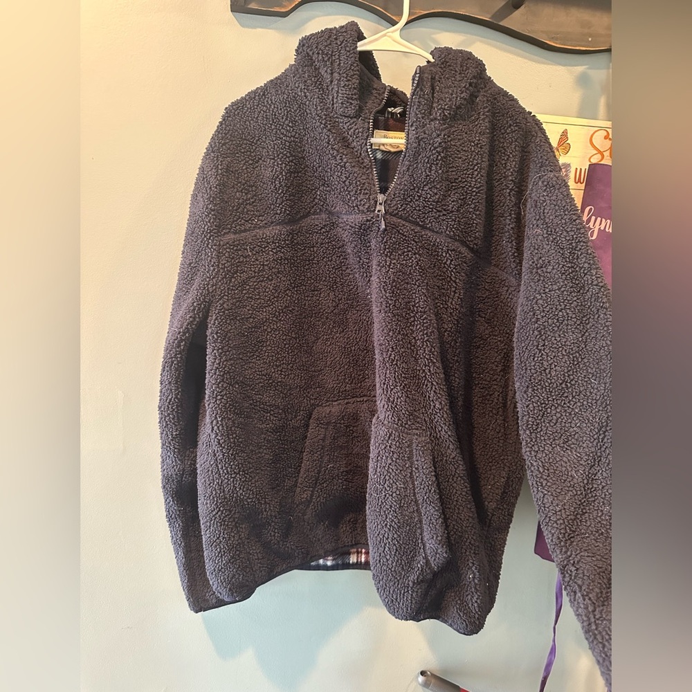 Boston Traders Navy Sherpa Pullover